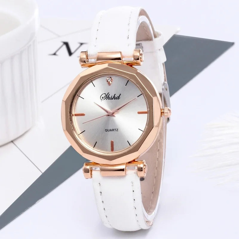 Crystal Leather Watch