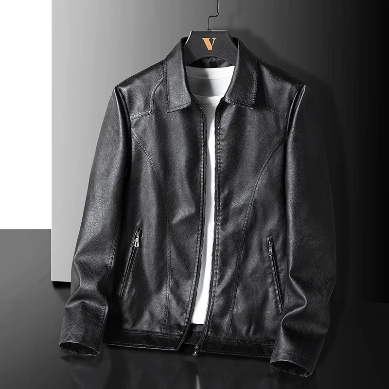 Leather Zip Up Jacket