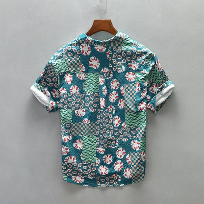 Floral Mosaic Short Sleeved Shirt