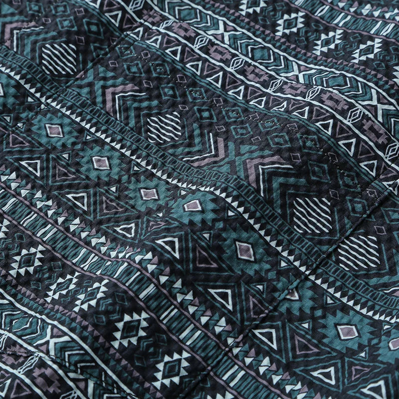 Sleek Patterned Short Sleeved Shirt