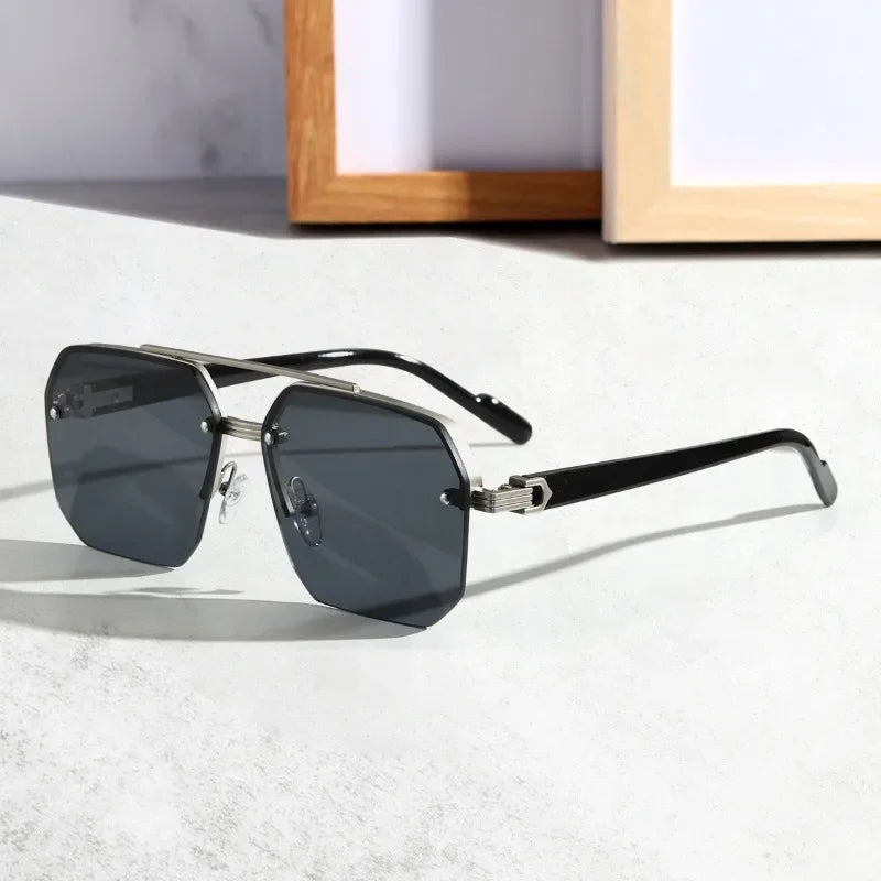 Rimless Gradient Sunglasses