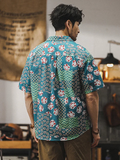 Floral Mosaic Short Sleeved Shirt