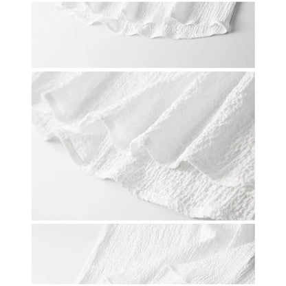 Solid Pleated Two-Piece Set
