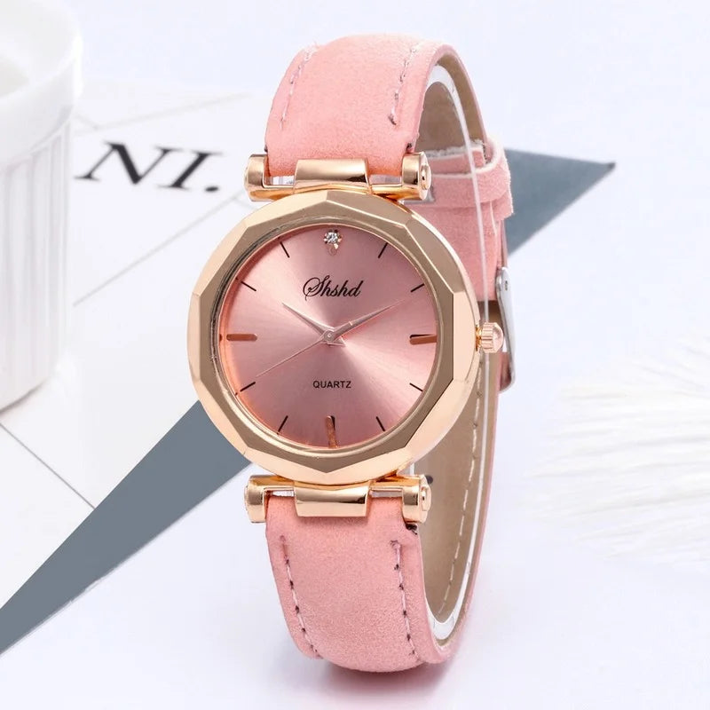 Crystal Leather Watch