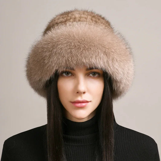 Genuine Mink Fur Cap