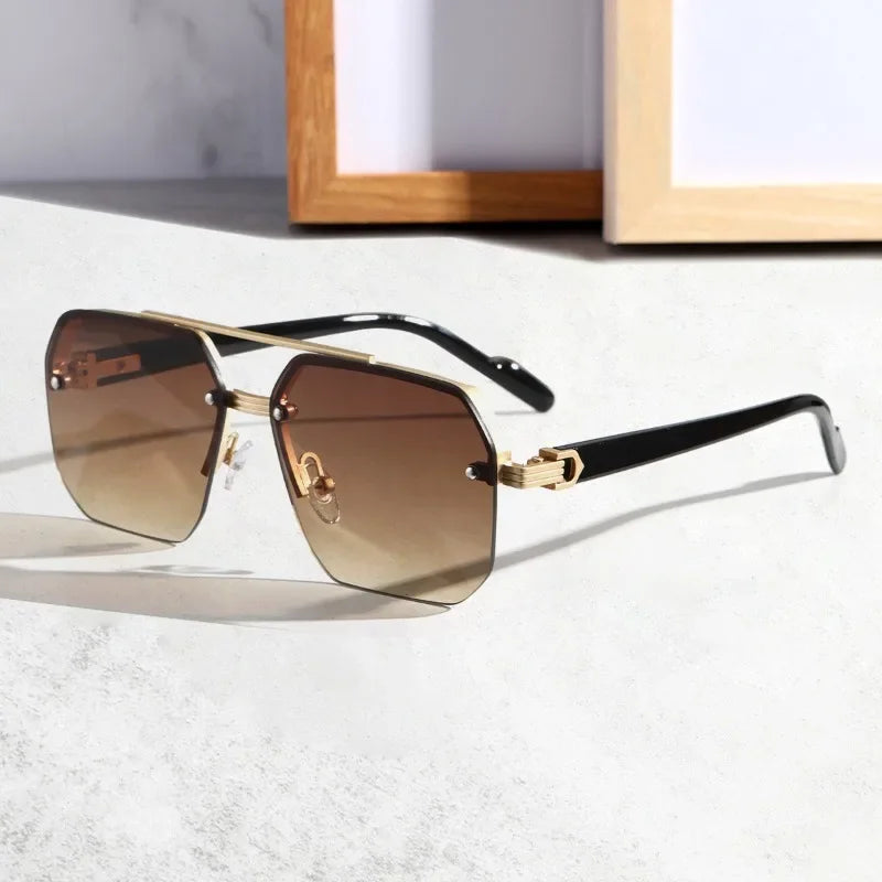 Rimless Gradient Sunglasses