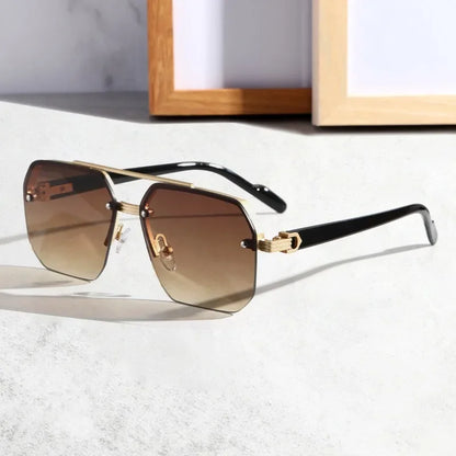 Rimless Gradient Sunglasses