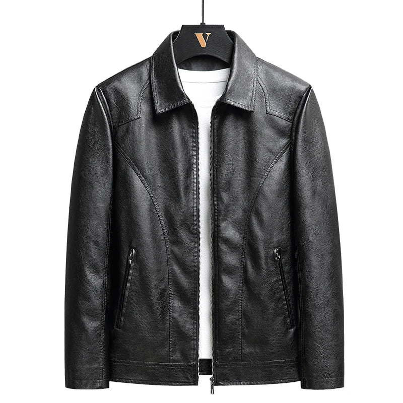 Leather Zip Up Jacket