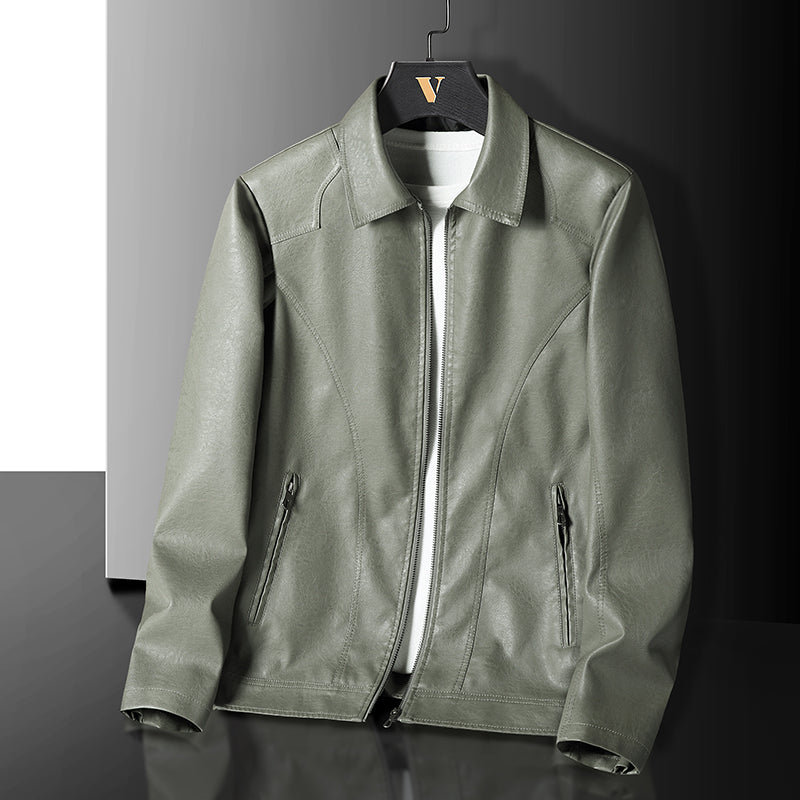 Leather Zip Up Jacket