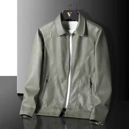 Leather Zip Up Jacket